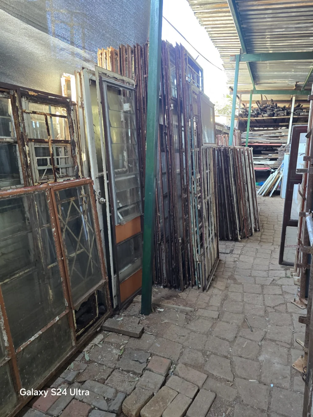 Second hand window frames and doors
